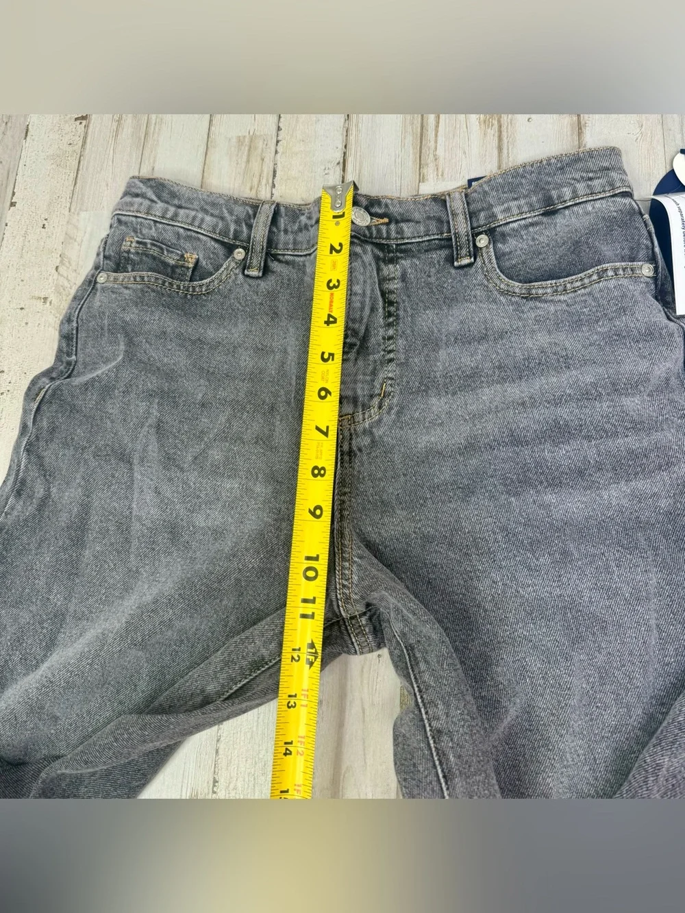NWT Scoop Jeans Womens 2 (32x29) Gray Relaxed Wide Leg Slung High Rise - Picture 6 of 10